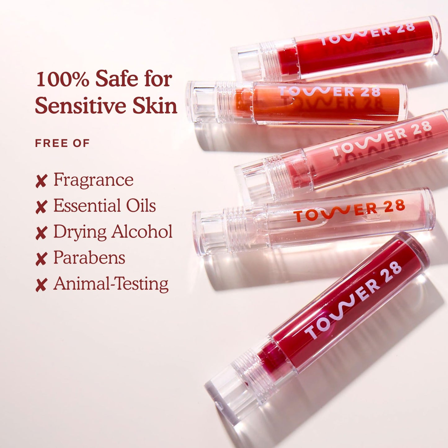Tower 28 ShineOn Lip Gloss Jelly - Hydrating Tinted Lip Balm + Milky Gloss for Sensitive Lips - Non-Sticky + High-Shine Jelly Formula with Nourishing Oil Blend - Oat - Peachy Pink (0.13)