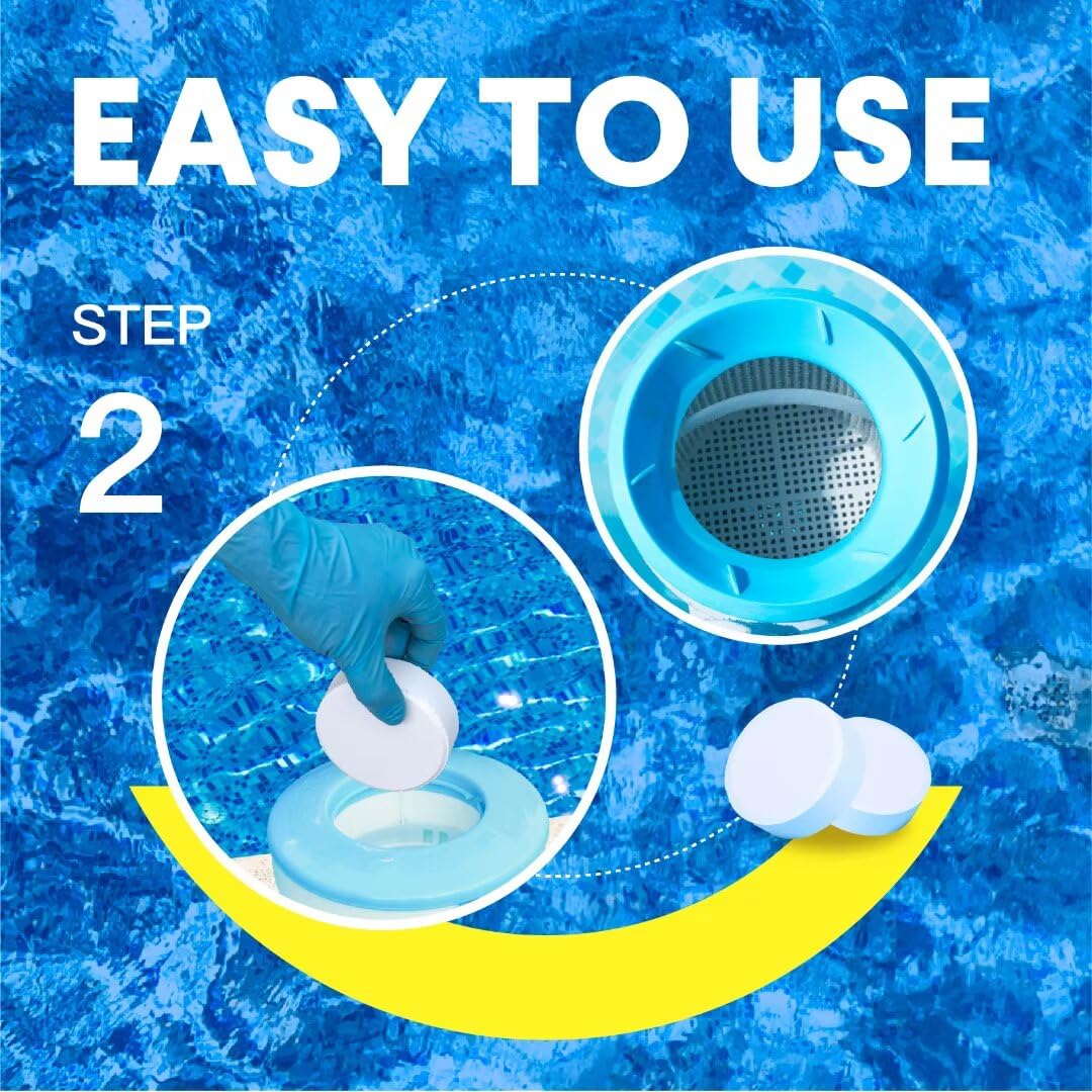 PROFELIZ 2-Pack Chlorine Tablets 3 Inch for Swimming Pools, Kills Bacteria and Stops Algae, Slow Dissolving,Exclusive Protective Packaging,Pool Chlorine Tablets,2X 40 lbs Bucket,Total of 80lbs