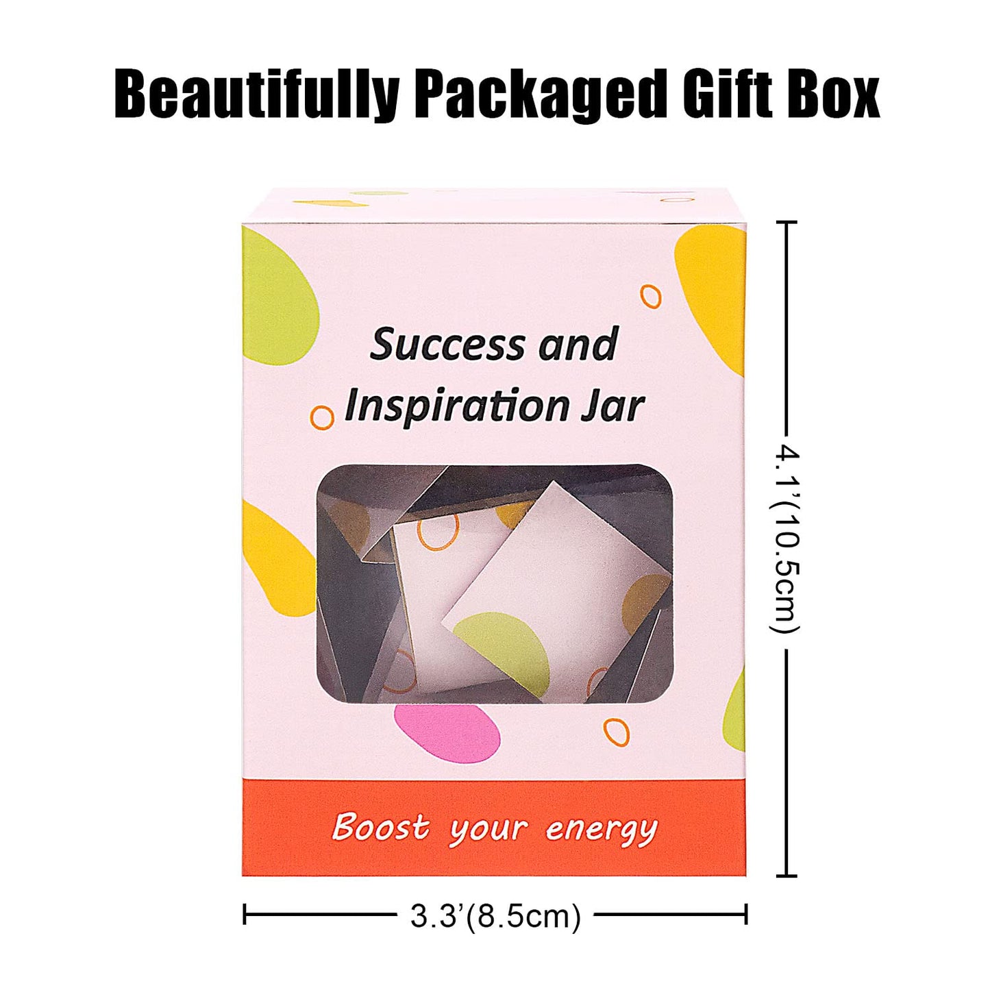Success and Inspiration Jar, Positive and Motivated Quotes Jar, Gifts for Friends Female, Birthday Gifts for Friends Female - Going Away, Employee Appreciation, Thinking of You Gift for Friends, Women
