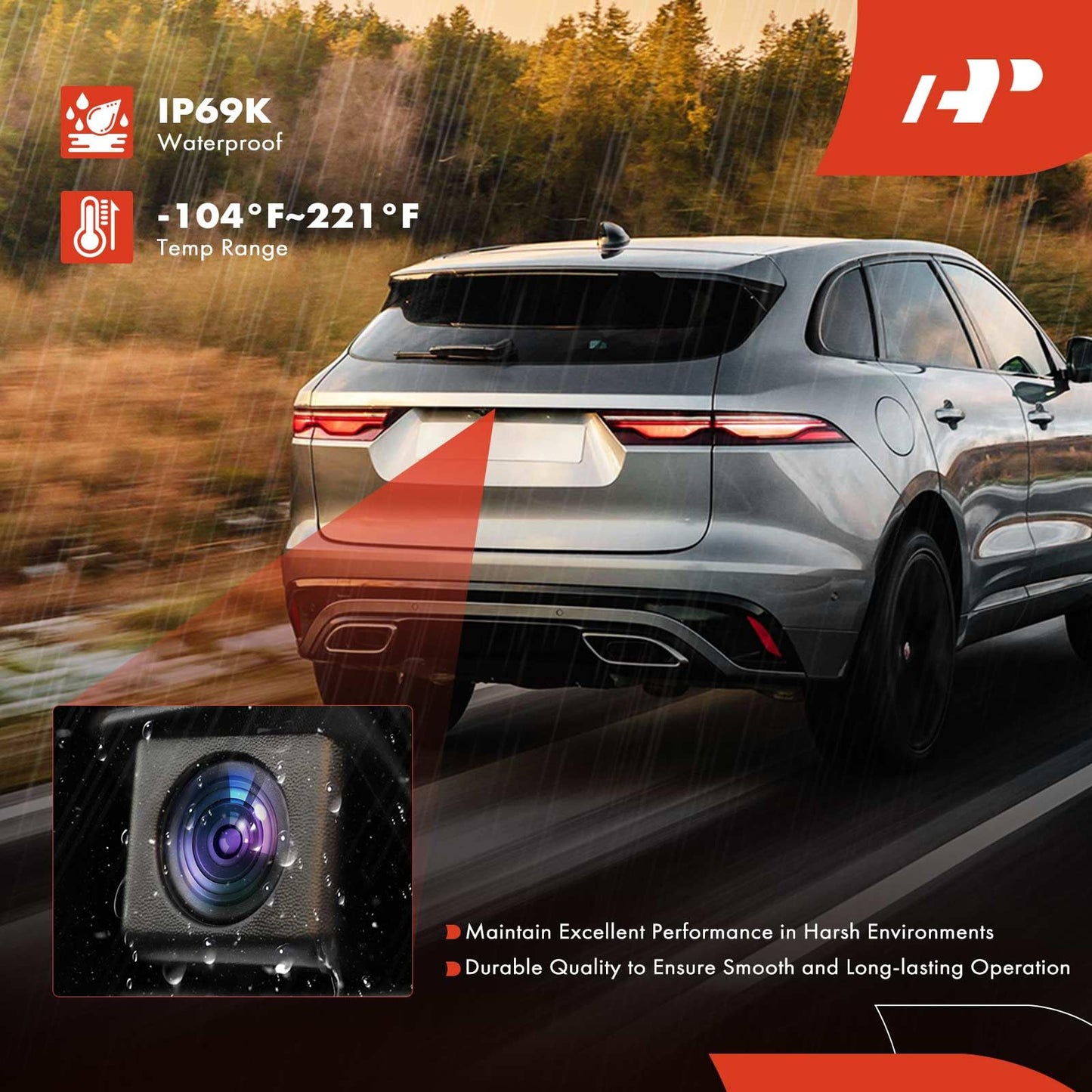 A-Premium Park Assist Camera Rear View Backup Reverse Camera Compatible with Select Toyota Models - 2017 2018 2019 Highlander - Replace# 867900E060