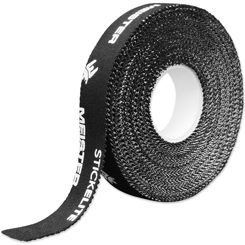 Meister StickElite Professional Porous Athletic Tape for Fingers & Toes - 15yd x 1/2" - Black - 2 Rolls"