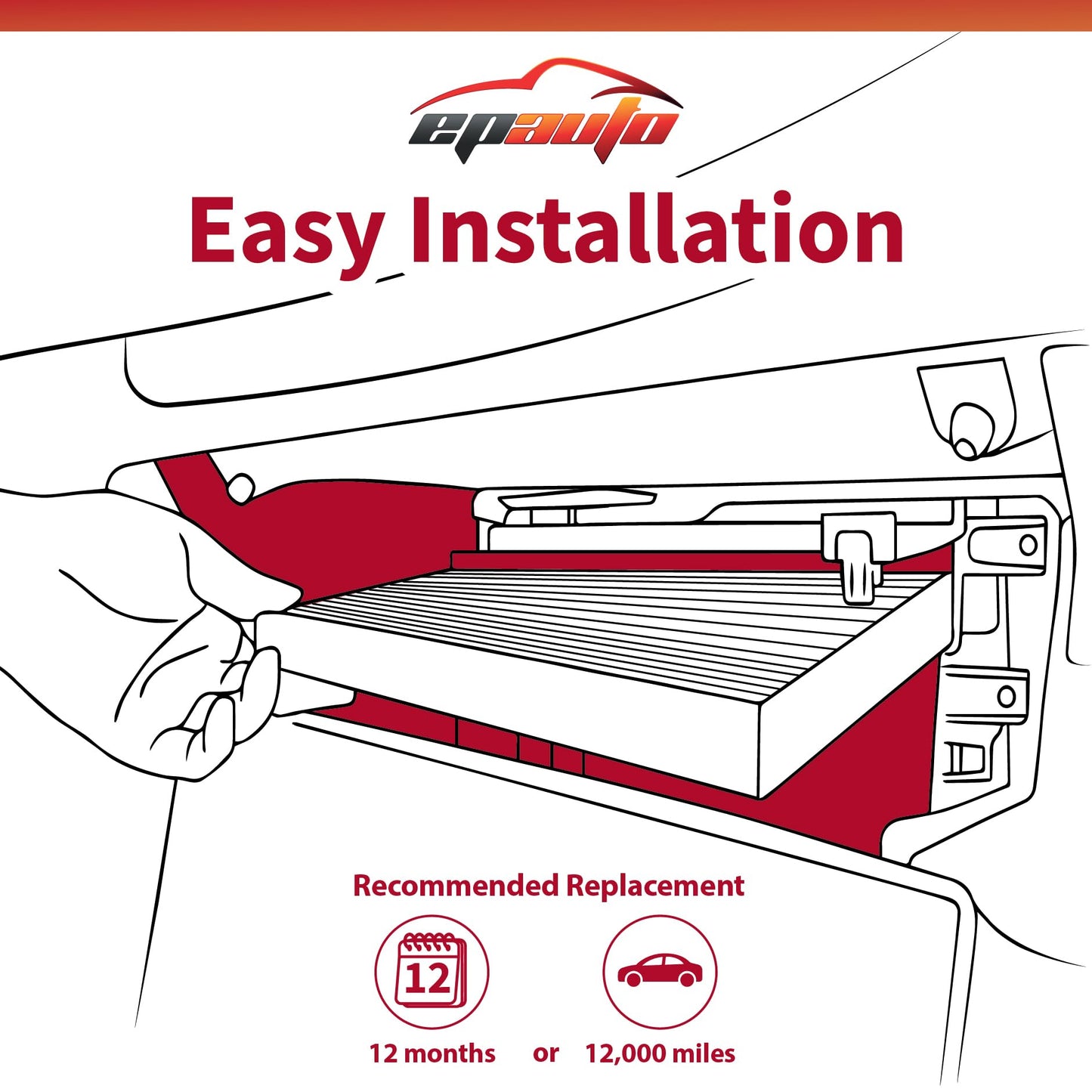 EPAuto CP930 (CF10930) Cabin Air Filter Replacement for Subaru Forester (2009-2018), WRX (2012-2021), WRX STI (2013-2021), Impreza (2008-2016), Crosstrek, XV Crosstrek (2013-2017)