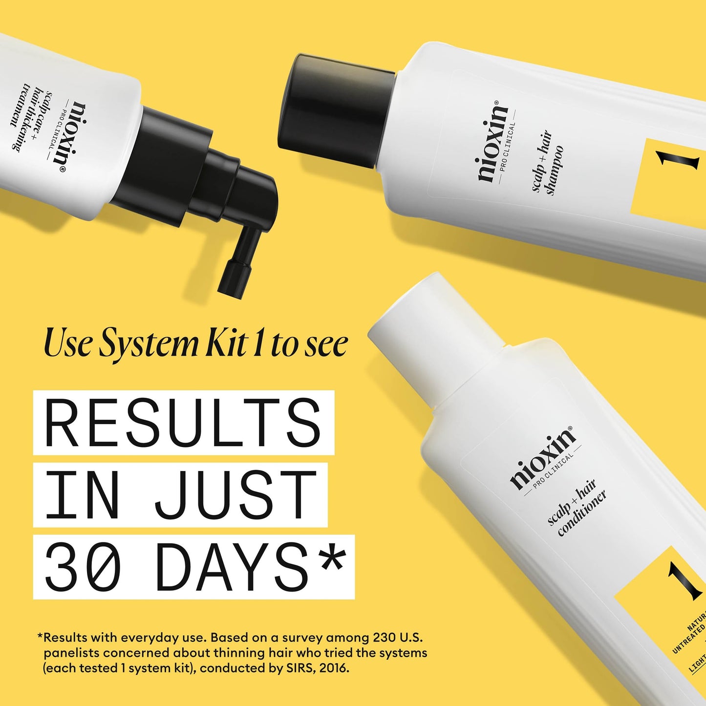 Nioxin Scalp + Hair Thickening System 1 Leave on Treatment | For Natural or Untreated Hair with Light Thinning | 6.8 Fl oz.
