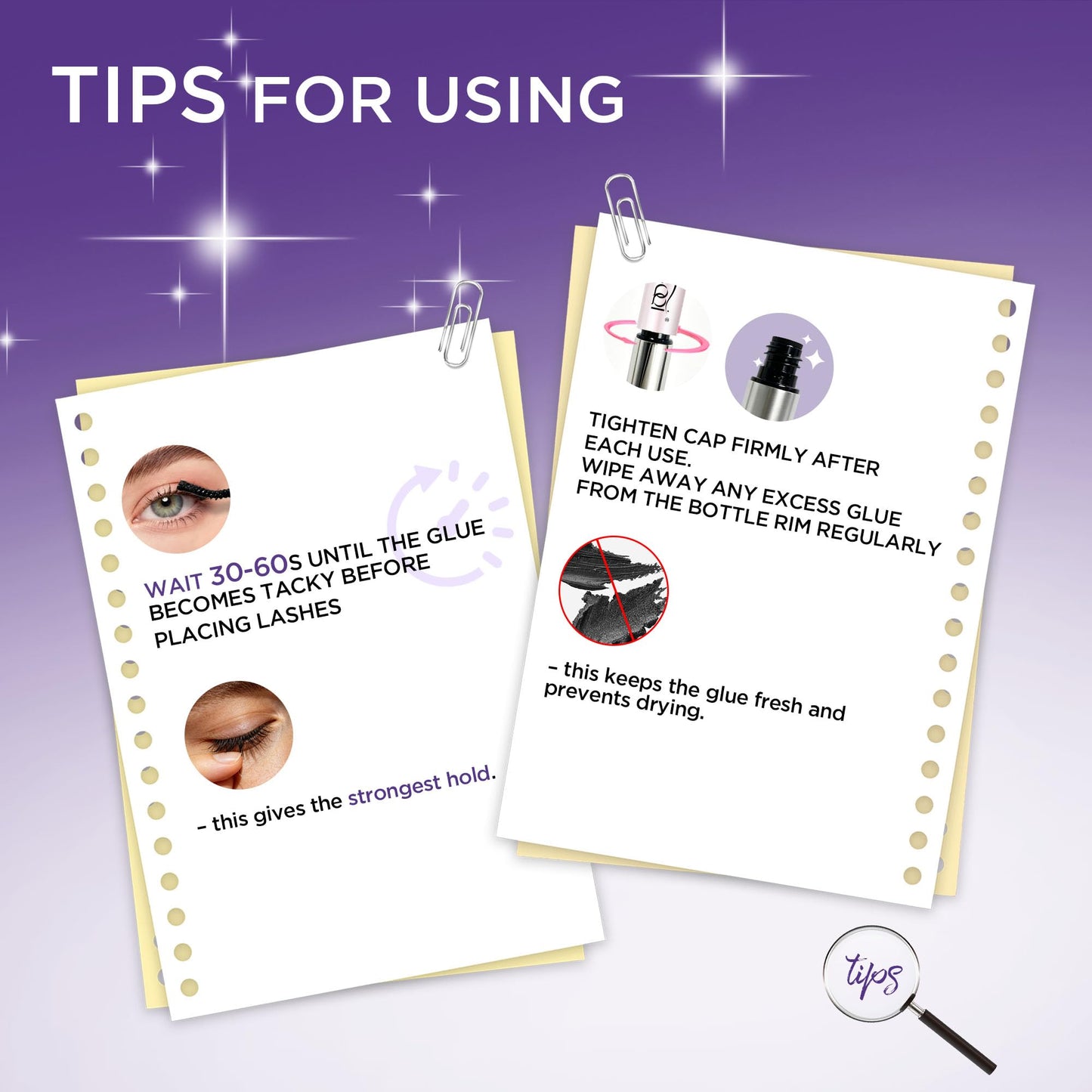 GAQQI Lash Cluster Glue, Lash Bond and Seal Waterproof, Bond & Seal Eyelash Glue for Clusters, Eyelash Adhesive Black Long-Lasting 72H, Latex-Free（5ml+5ml）