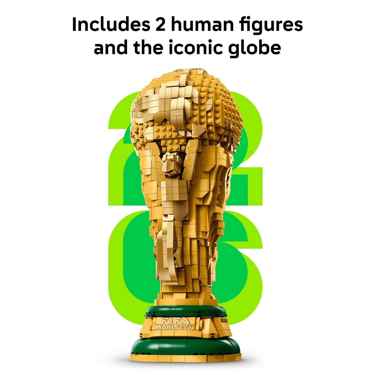 LEGO Editions FIFA World Cup Official Trophy Building Set - Kit for Display in Bedroom, Home Office, Book Shelf - Soccer Fans Collectible - with World Cup 2026 Minifigure - Gift for Fans - 43020