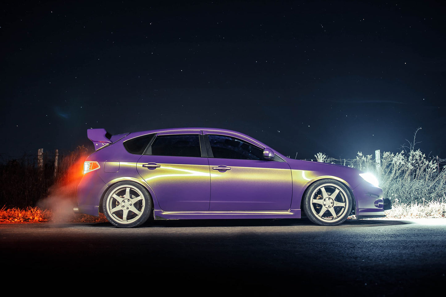 VViViD+ Gloss Galaxy Purple Premium Vinyl Wrap Film (25ft x 5ft)