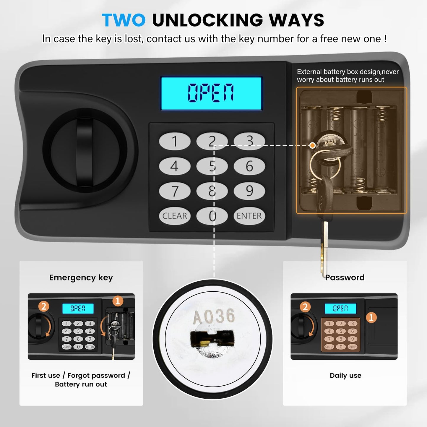 5.0 Cuft Fireproof Safe for Home, Home Safes Water and Fireproof, Safe Box with Digital Combination Lock, Alarm Systerm and Removable Shelf, Fire proof Safes for Home Document Money Valuables