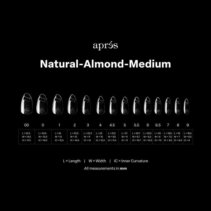 APRÉS x Hello Kitty® Gel-X Natural Almond Medium Bow Cut Out Box of Nail Tips (280pcs, 14 sizes)