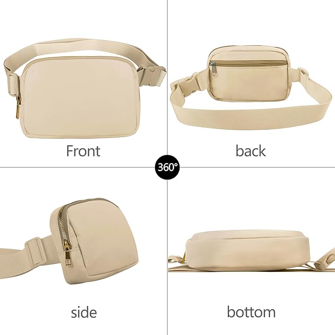 VOROLO Fanny Pack For Women And Men Crossbody Bag Belt Bag with Adjustable Strap Graduation Gifts Khaki