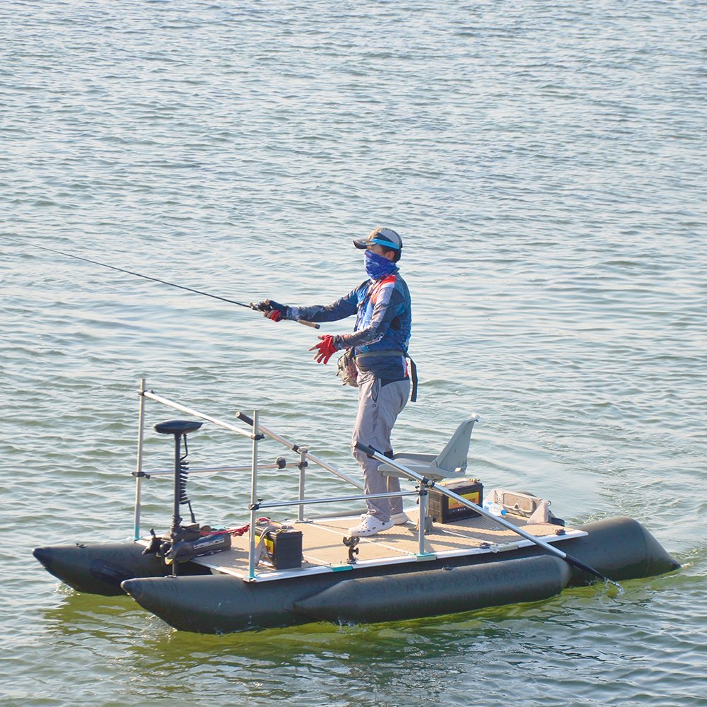 AQUOS Haswing CaymanB Electric Bow Mount 12V Saltwater & Freshwater Trolling Motor - 55lbs Thrust, 54in Shaft, with Wireless Remote