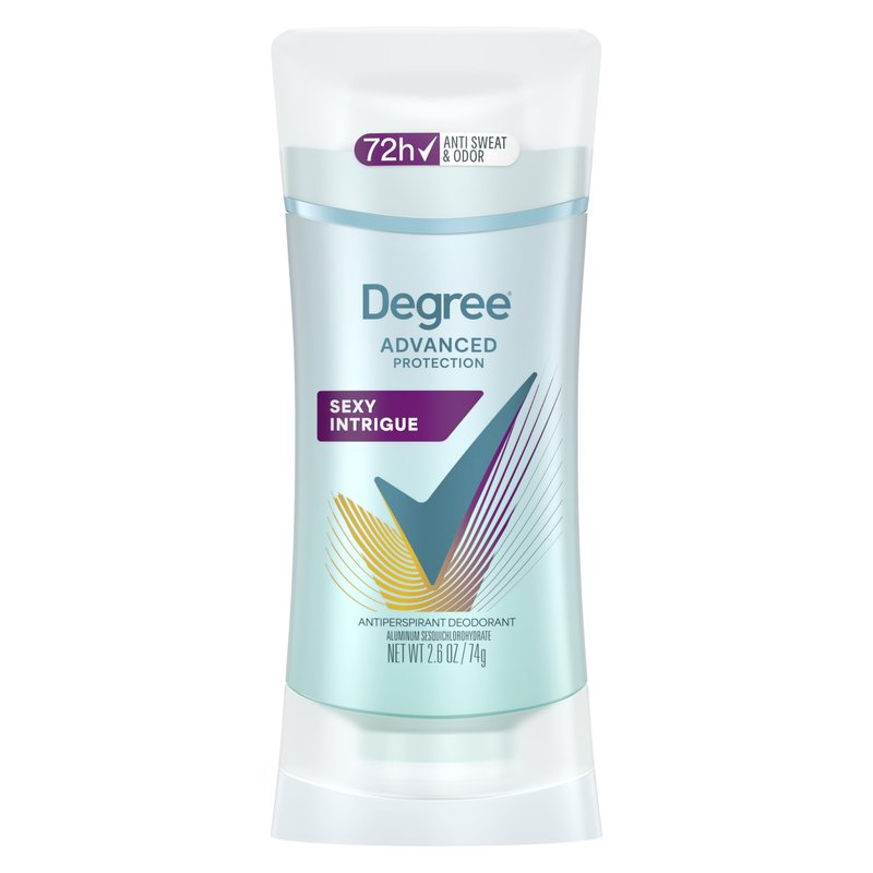 Degree Antiperspirant Deodorant Sexy Intrigue 72-Hour Sweat & Odor Protection Antiperspirant Deodorant For Women with Body Heat Activated Technology 2.6 oz