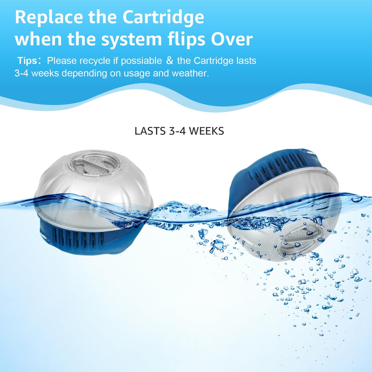 wixseed Hot Tub Cartridges Copmatible with Frog Ease Floating System Ideal up to 600 Gallons,4 Packs-Pro Series