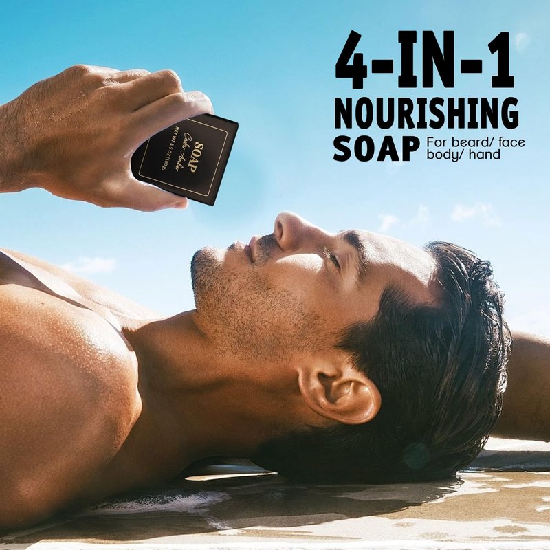 BODY & EARTH Gifts for Men, Personal Care Set for Men, Cedar & Sandal mens gifts with Shampoo, Shower Gel, Soap, keychain, Fathers Day Christmas Birthday Gifts for Him