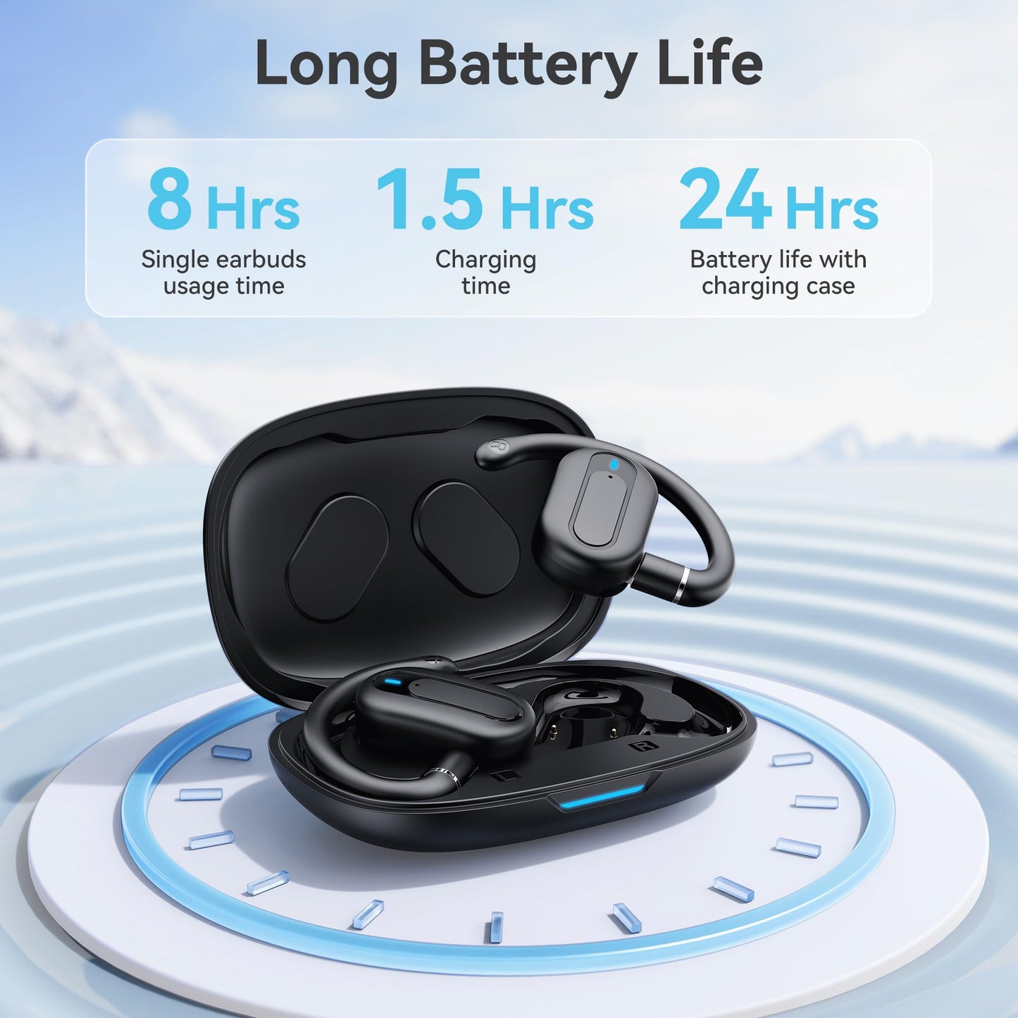 AI Language Translation Earbuds, 3-in-1 Instant Translator Earbuds with 163 Languages Wireless Bluetooth Two Way Online Voice Translation Device for Travel Business Learning