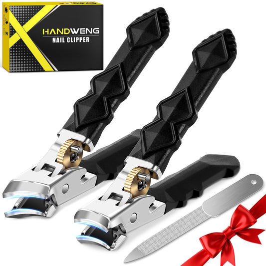 Toenail Clippers for Thick Toenails, Slanted Nail Clippers for Men, Heavy Duty Ingrown Toenail Clippers Nail Cutters, Ultra Sharp Wide Jaw Opening Nail Clippers with Long Handle