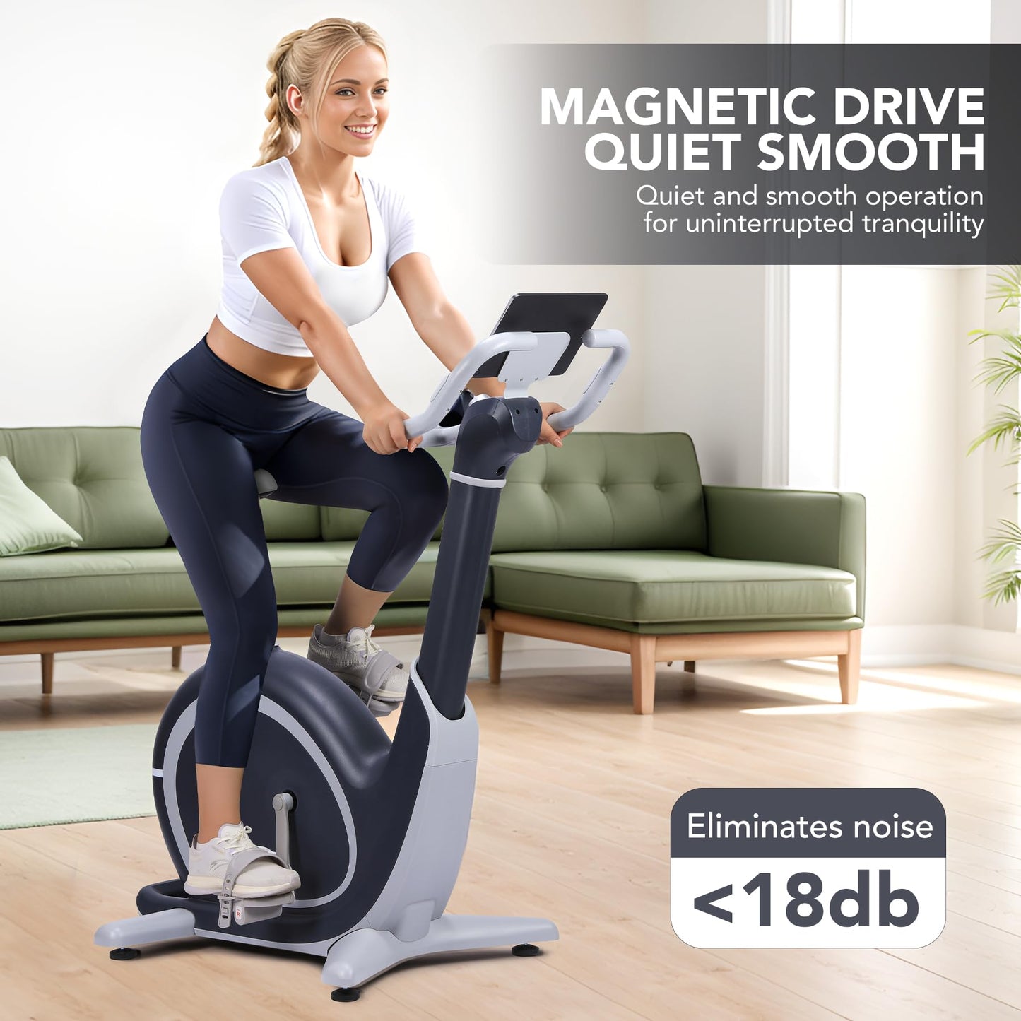 Exercise Bike, Programmable 36 Levels Magnetic Resistance Exercise Bike with 350 Lbs Weight Capacity, Smart Indoor Cycling Bike for Cardio Workout and Cycle Training