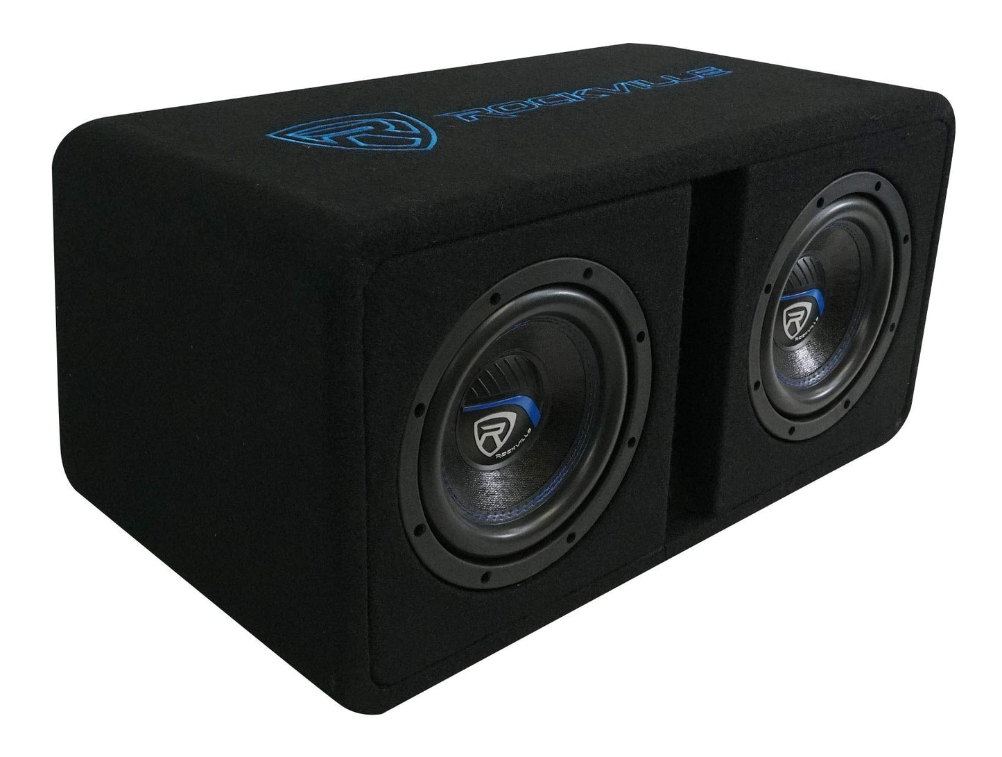 Rockville DV8K52 Dual 8" K5 1600W Car Subwoofers, 2 Ohm Final Load, Vented Enclosure, Non-Pressed Paper Cone, Durable Build, for Car Audio Systems
