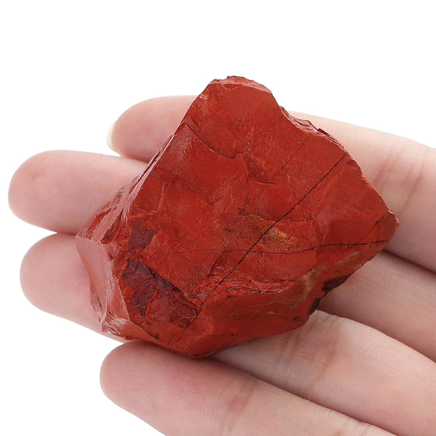 XIANNVXI Red Jasper 1.8-2.2" Large Raw Crystals and Healing Stones Natural Rough Crystal Rocks for Decor Gifts Tumbling Cabbing Polishing Fountain Rocks 1PCS