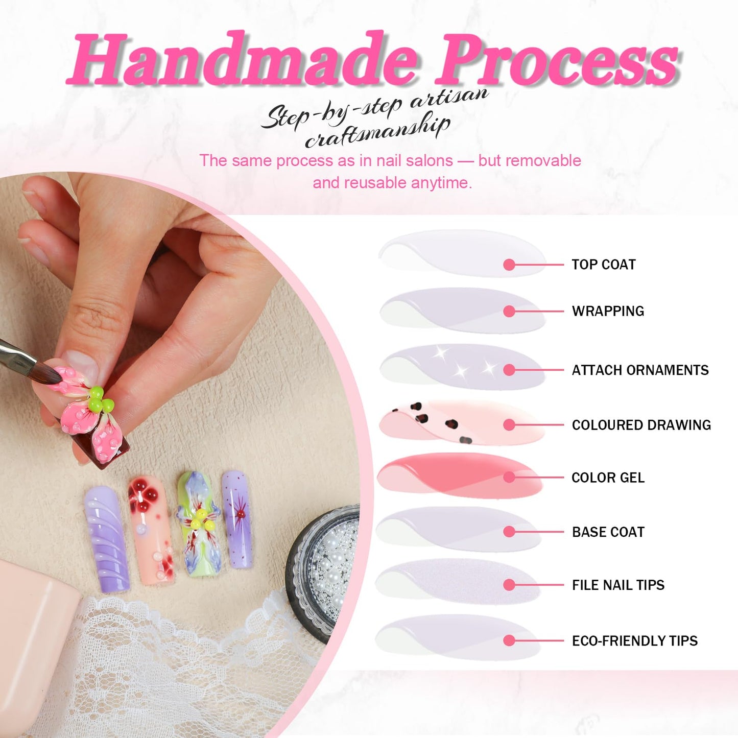 Red Cherry Heart Almond Cute Press-On Nails, Handmade Acrylic French Tips with Gold Bead Frame, Metallic Finish & Sculpted Bow Design, 10pcs Set for Valentine’s Day & Holiday DIY Manicure – Appife