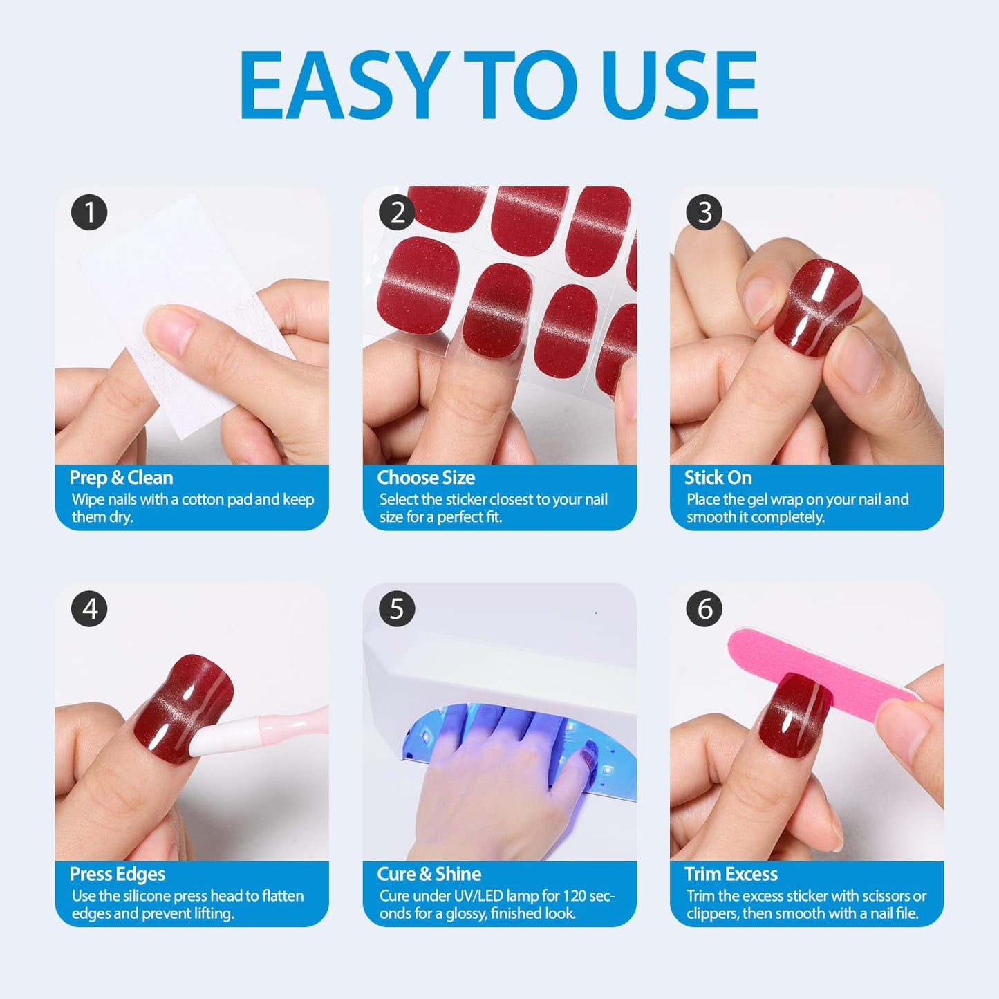 Makartt Semi Cured Gel Nail Strips Kit 2 Packs – Real Gel, Hema & TPO Free, 16 Sizes Anti-Lift Design, UV Required, Long Wear, Dual-Ended Tool & Prep Kit (White French Tip)