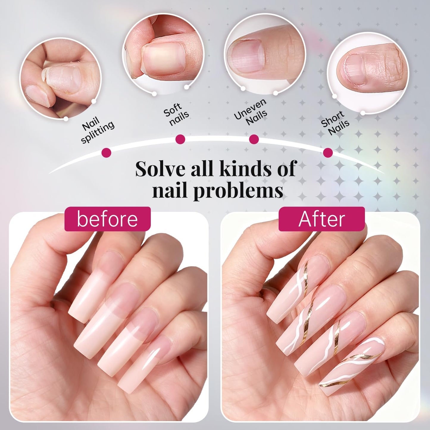 krofaue French Nail Tips 1008 Pcs, Clear Soft Gel Half Cover False Nails with 12 Sizes, Salon Quality Nail Extension Tips for DIY Nail Tips Art at Home for Women and Beginners (Clear & Natural)
