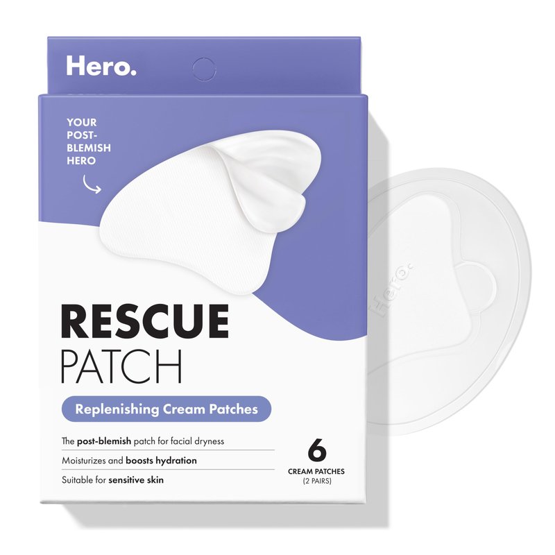 HERO COSMETICS Rescue Patch – The Moisturizing Cream Patch for Post-Blemish Skin. Provides Instant Moisture and Long-Lasting Hydration. Dermatologist-Tested and Won’t Clog Pores. 6ct (3 pairs)