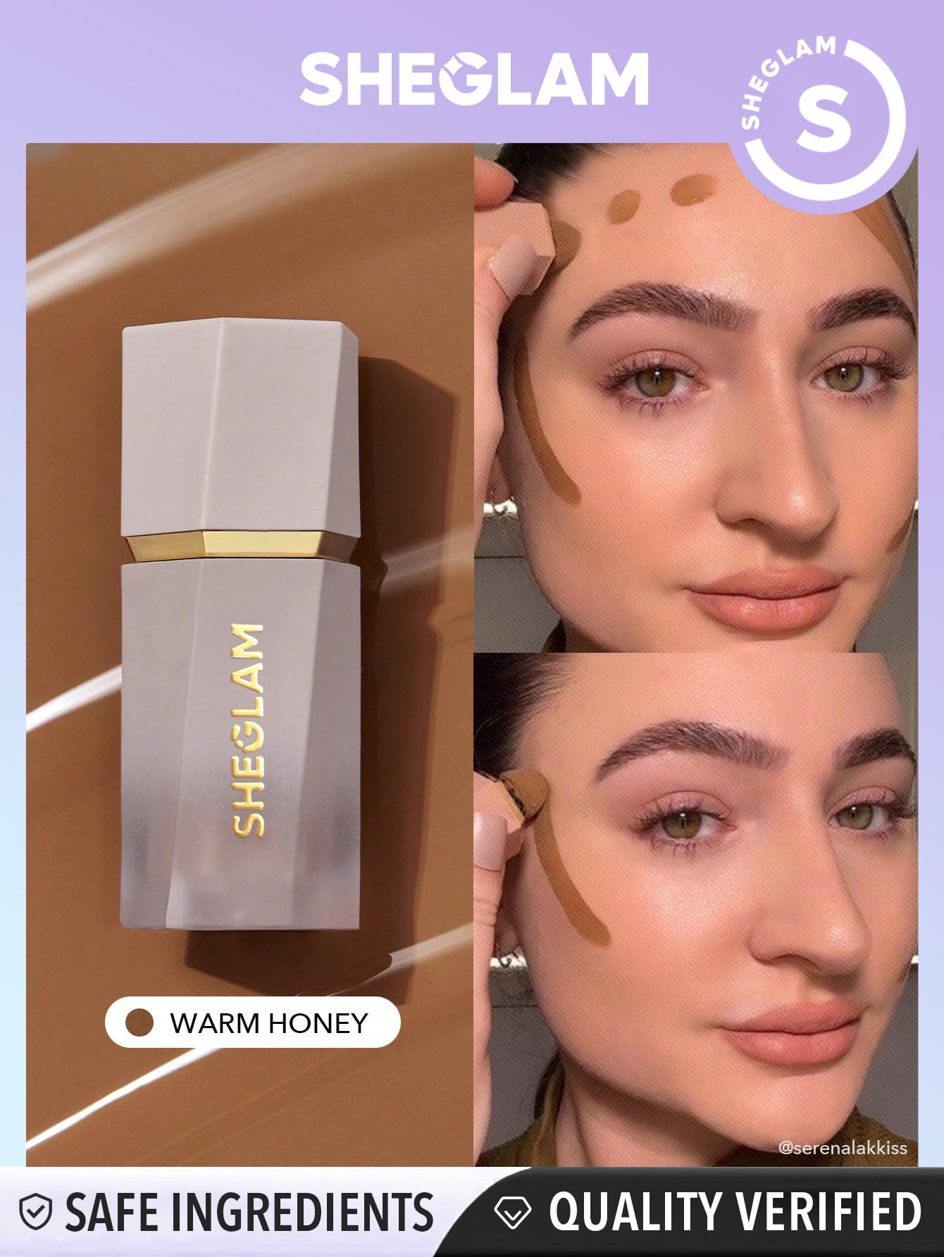 SHEGLAM Sun Sculpt Liquid Contour Stick Long Lasting Cream Bronzer Makeup-Warm Honey