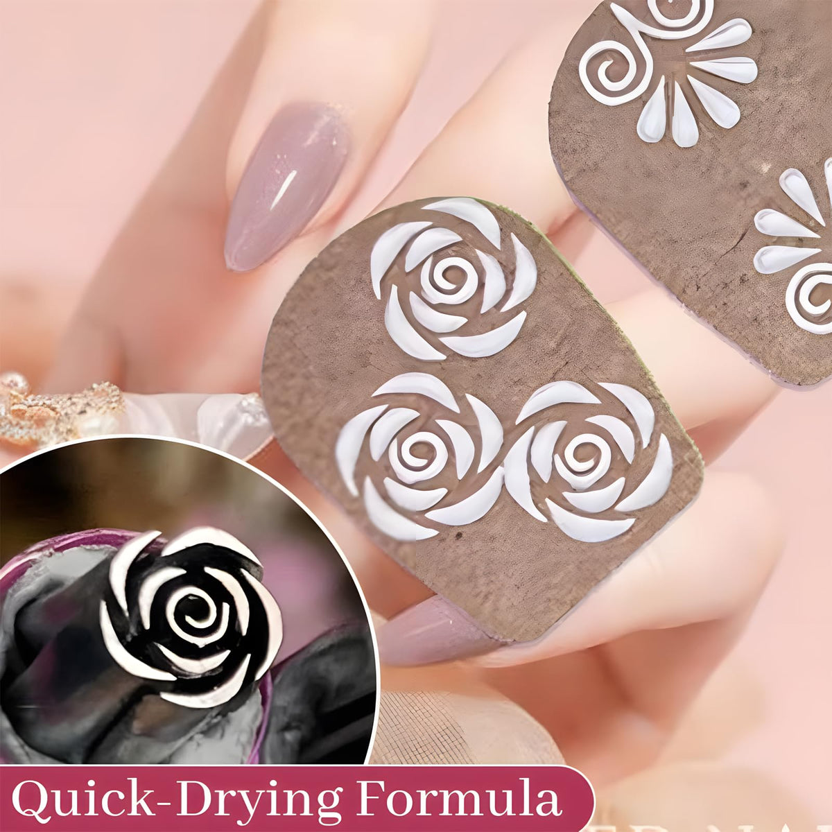 Nail Art Stamp Pen, 6pcs/10pcs/15pcs Nail Art Flower Stamp Pen, Precision Stamp Pen Set, Nail Art Pen with Different Design, Nail Dotting Tool, Nail Foil, Nail Art Design for Women (6 pcs)