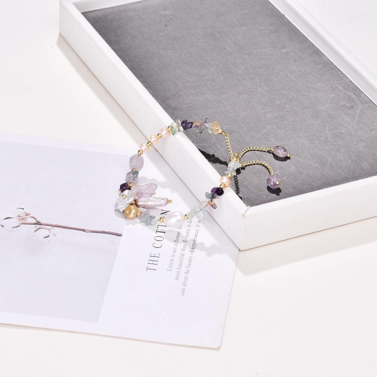LWQQWL Baroque Pearl Bracelet for Women Natural Pearl Bracelet Healing Stone Bracelets Pearl Jewelry Gift