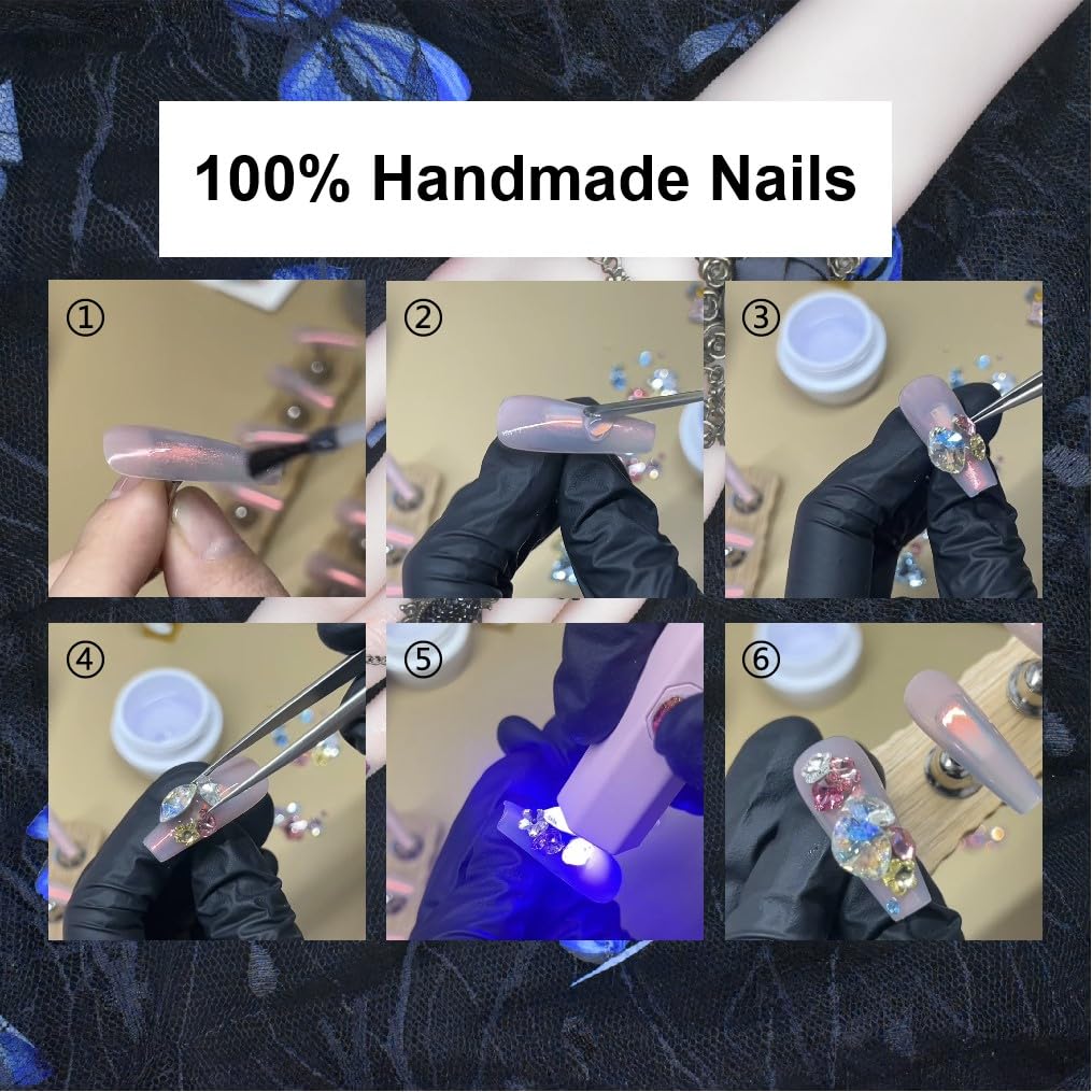 Short Press on Nails Handmade Nails 10Pcs Cartoon Nails Cute Mini Nails Pink Fake Nails for Women Party Holiday Photo Daily Wear 1.5CM Size M