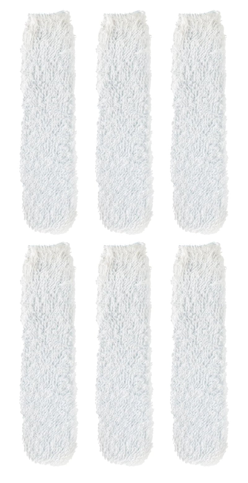Burlingham's Toe and Foot Towel Brush, Reusable Drying Covers for Long 17” Handle for Cleaning Between Toes, Soft Skin Exfoliation,for Seniors, Adults, Kids (Toe Towel 6 Covers only)