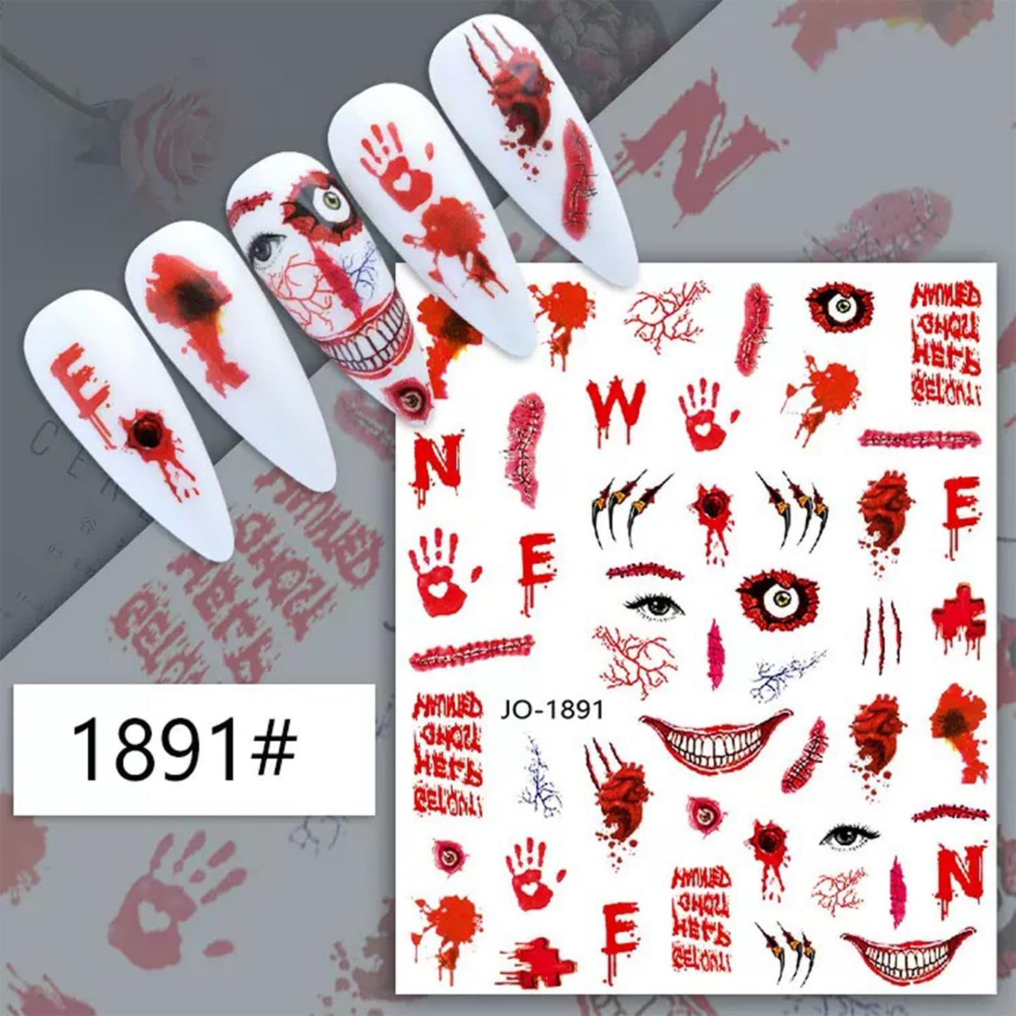 30 Sheets Halloween Nail Stickers Cute Ghost Pumpkin Nail Stickers 3D Self-Adhesive Nail Decals Bat Skull Nail Art Sticker Holiday Nails Design Accessories for Women Gilrs Nails Art Decoration