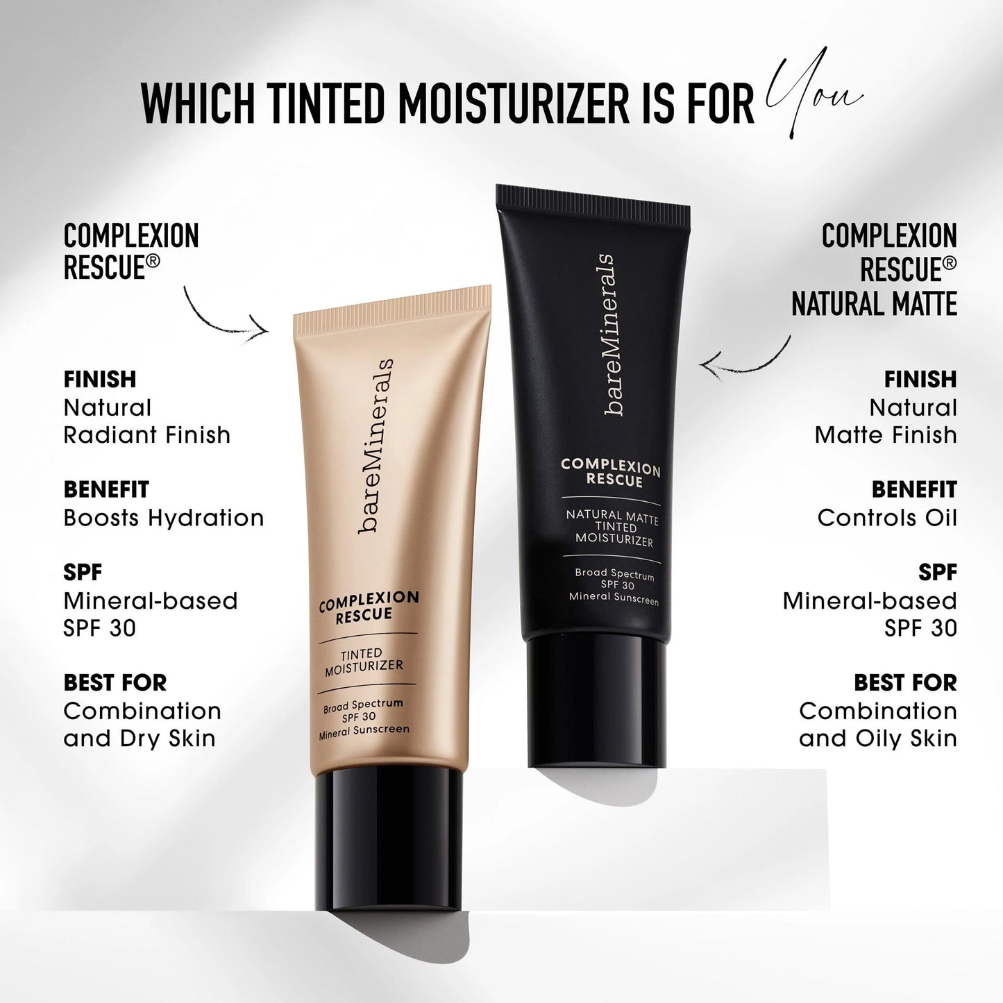 bareMinerals Complexion Rescue Natural Matte Tinted Moisturizer, Chestnut 09, Vegan, Cruelty-Free & Dermatologist-Tested