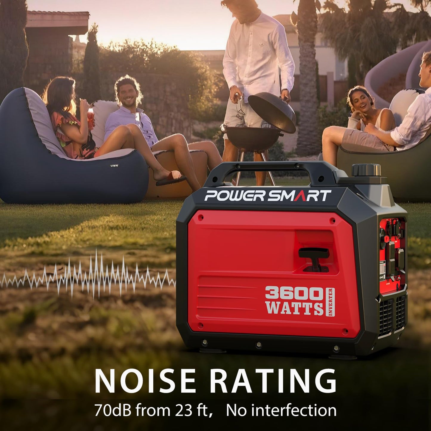 PowerSmart 3600-Watt Portable Inverter Generator, Quiet, 30 amp for RV, home use