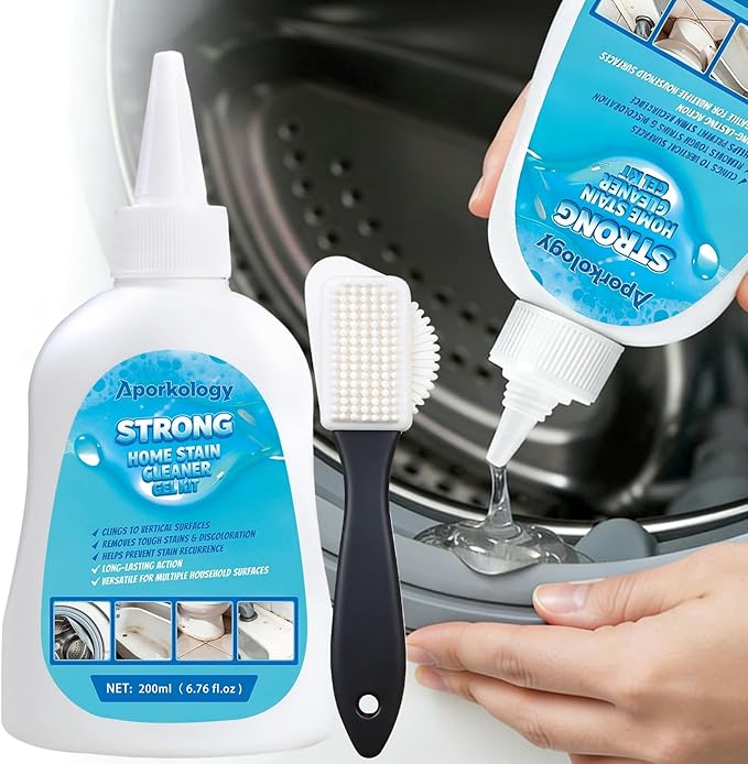Mold Stain Remover Gel Home Stain Cleaner Gel, Heavy Duty Bathtub Stain Remover for Washing Machine, Toilet, Bathroom Grout, Bathtub, Kitchen Sinks, Tile, Door & Window Tracksï¼200mlï¼