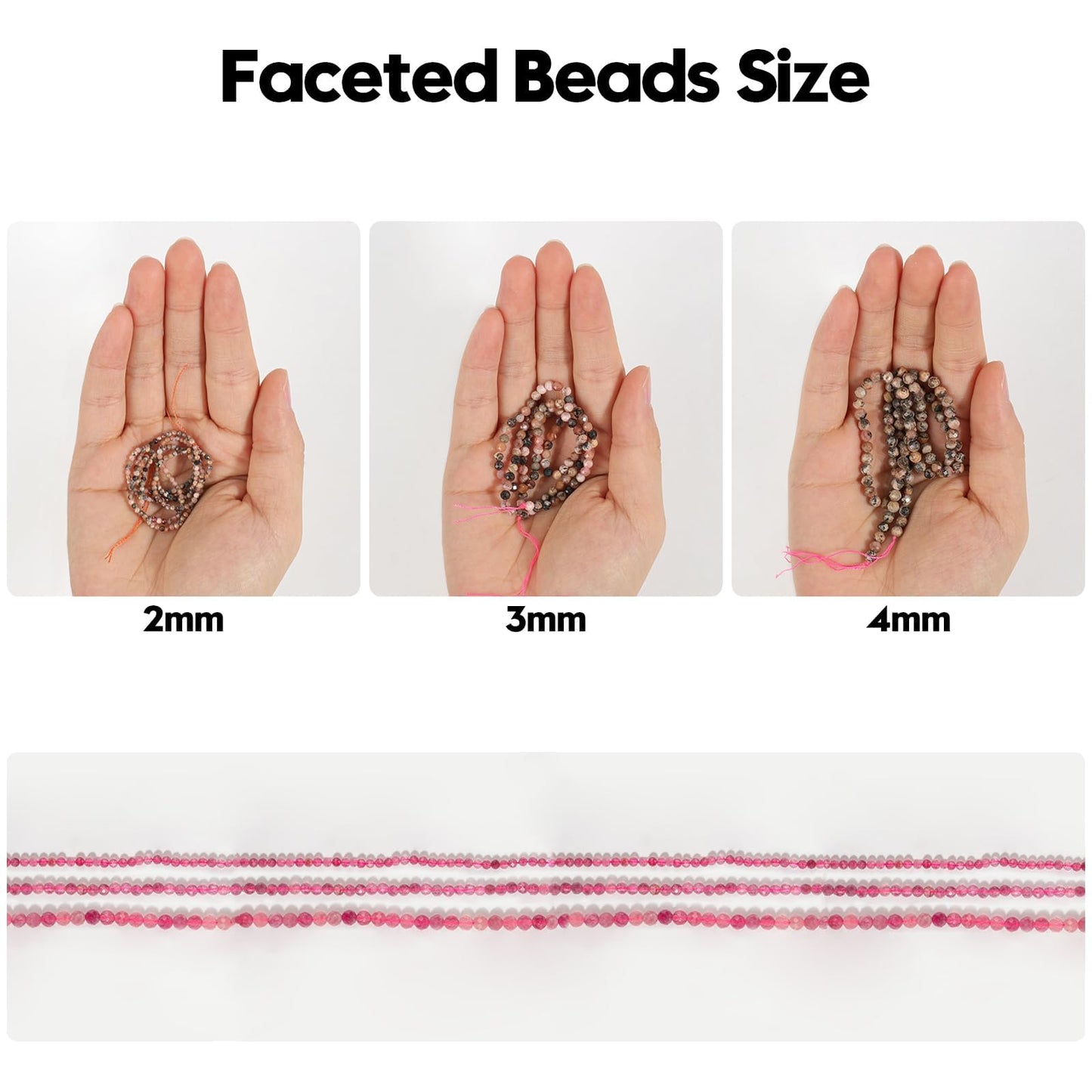 Song Xi 120pcs 3mm Natural Indian Agate Gemstone Beads Faceted Round Loose Stone Beads for Jewelry Making