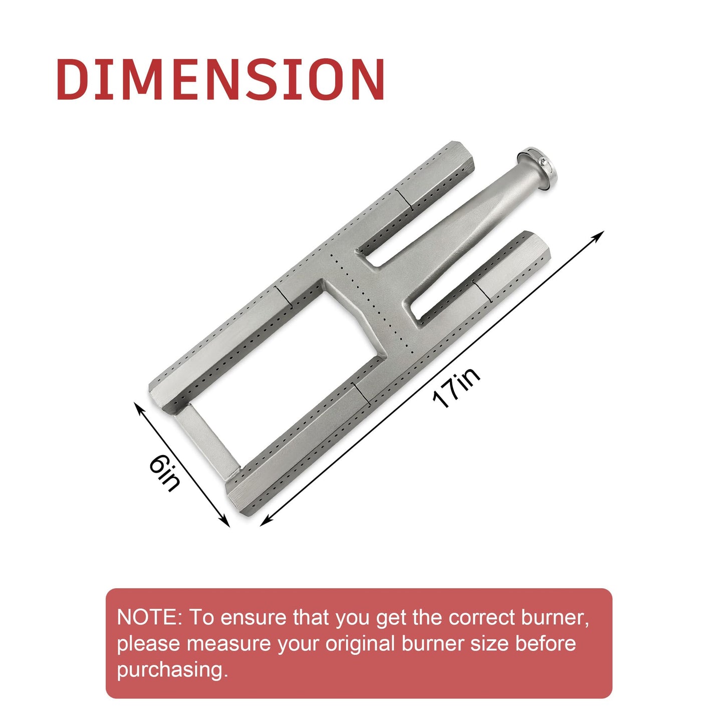 GDCERIX Grill Burner Replacement for Blaze Professional LUX Gas Grill, Cast 304 Stainless Steel BBQ Burner Replacement Parts for BLZ-3PRO-LP/NG, BLZ-4PRO-LP/NG, 1 Pack