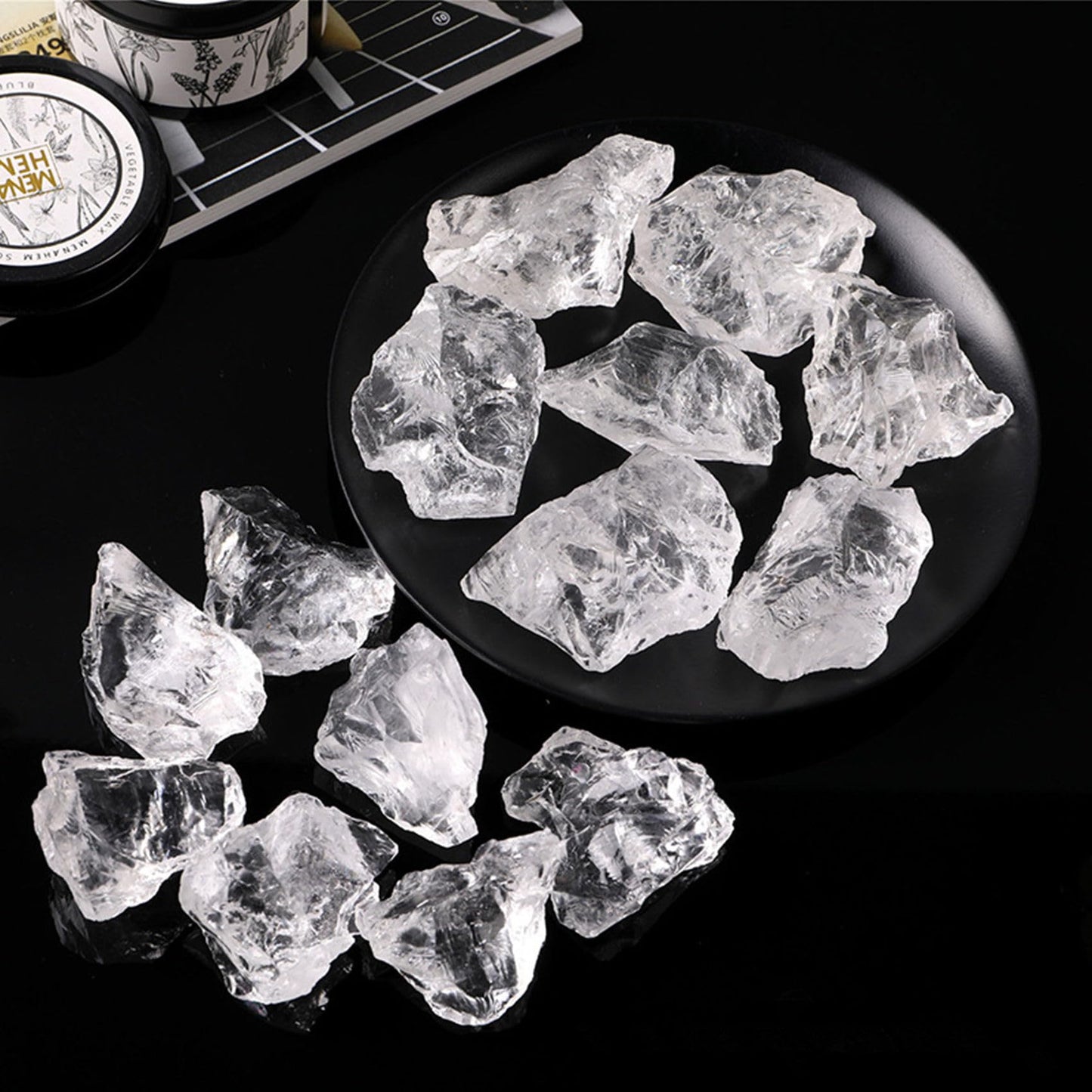 Clear Quartz Raw Crystals Healing Crystals Natural Rough Stones 1.2-2" for Tumbling, Fountain Rocks, Yoga, Meditation, Polishin, Gift 13