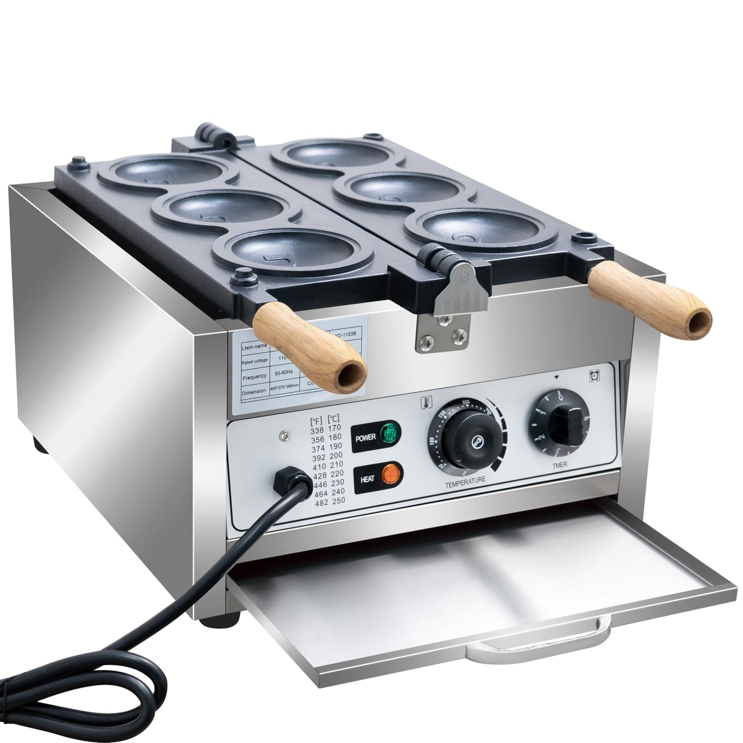 Ice Cream UFO Burger Maker 3pcs, Electric Burger Waffle Maker, rotary Hamburger sandwich machine Non-stick Panini press waffle machine 110V Gelato Panini Press machine for Home Kitchen Use Breakfast