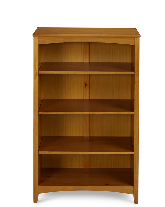 Shaker Style 4 Shelf Bookcase / Solid Wood / 48" High / Adjustable Shelving / Closed Back / Display Bookshelf for Living Room, Bedroom, Home and Office, Cherry
