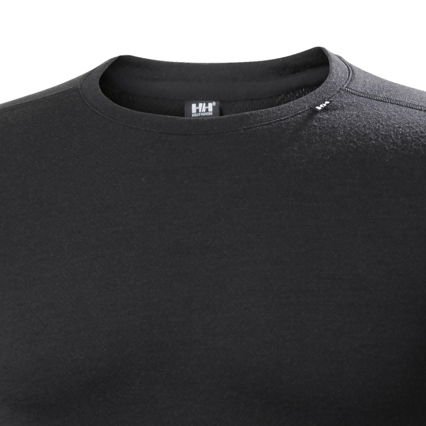 Helly-Hansen LIFA Merino Midweight Crew Base Layer for Men - Warm & Breathable, Ideal for Winter Sports & Outdoor Activities, 990 Black - L