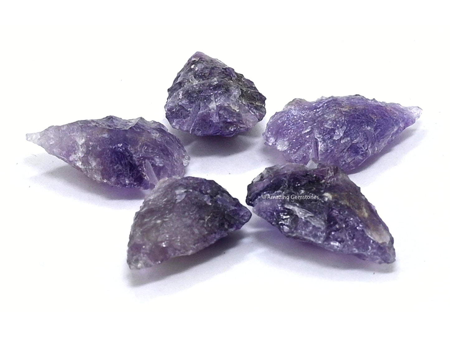 Amazing Gemstone 5 Pieces Amethyst Arrowhead, Crystal and Healing Stone Flint Rock Arrow Head - 1 to 1.5 Arrowheads for DIY Project Craft Point Jewelry Making