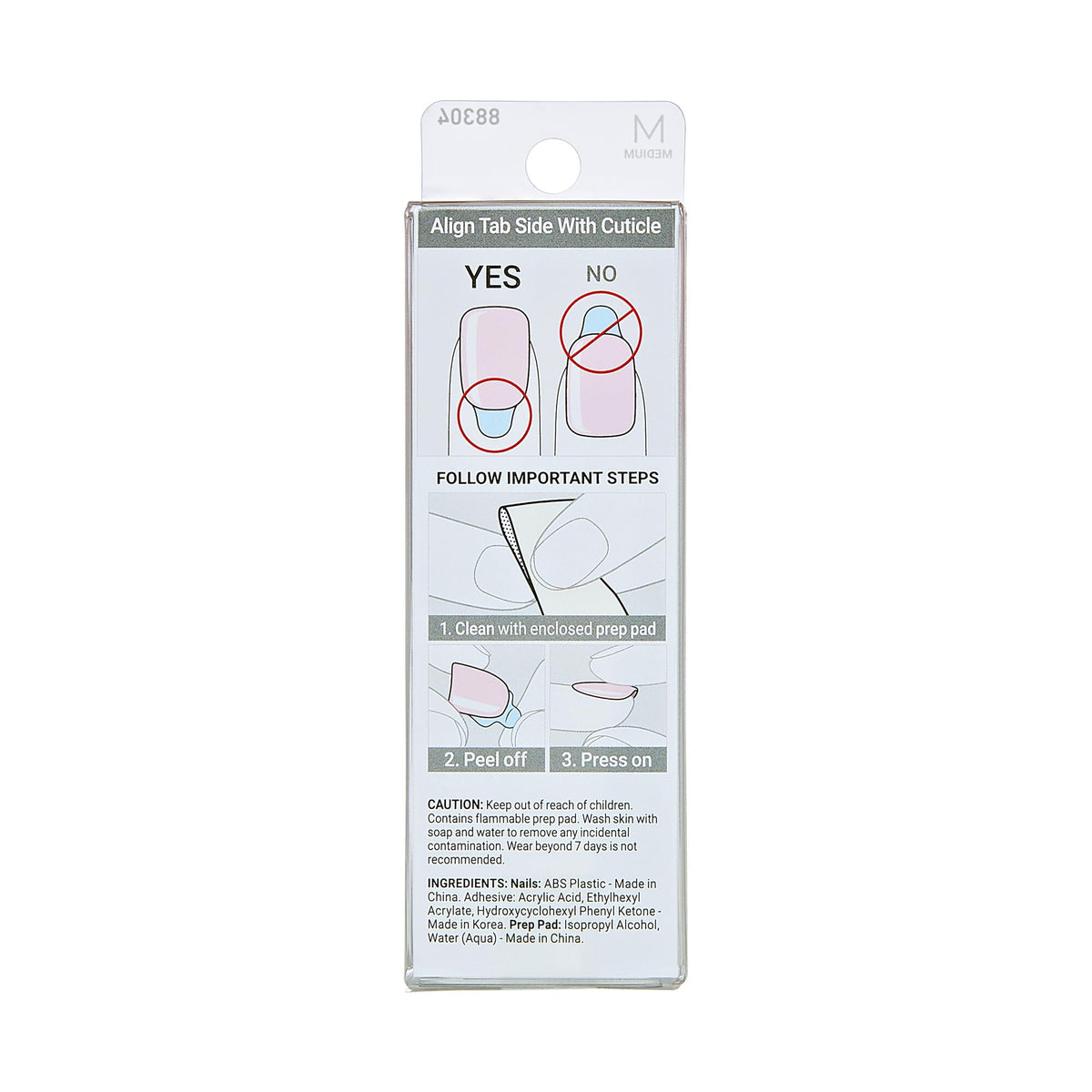 KISS Impress Color No Glue Mani 30 Pcs Press on Nails, Light Pink, Lavender, Medium Size, Coffin Shape, Simple Peel & Press Easy Apply, Hassle-Free Removal, Essential Tools Included