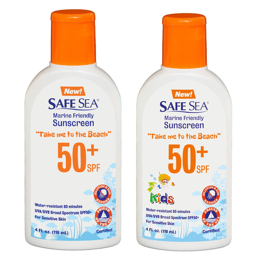 Safe Sea Jellyfish Sting Protective Lotion 50+ SPF kids and adults 2-pack
