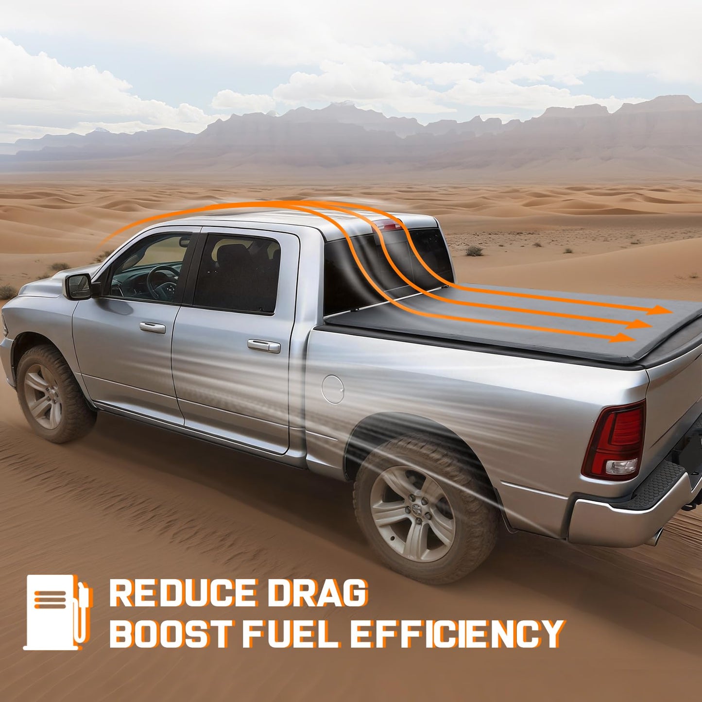 RHOBRA Soft Roll-up Truck Bed Tonneau Cover Compatible with 2007-2026 Toyota Tundra with 5.5ft Bed, 26.5oz Vinyl Soft Truck Bed Cover, Weather Resistant Bed Cover