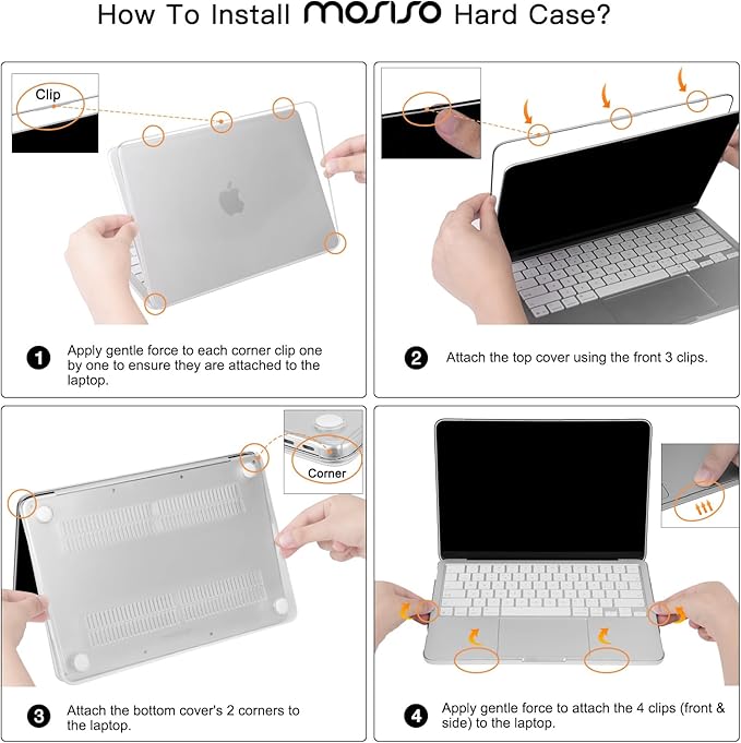 MOSISO Compatible with MacBook Neo Case 13 inch 2026 Release Model A3404 with A18 Pro Chip, 4 in 1 Kit Precision Fit Crack & Scratch Resistant Protective Hard Shell Case Cover, Crystal Citrus