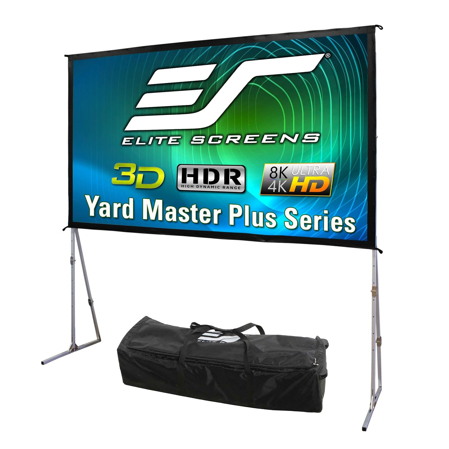 Elite Screens Yard Master Plus, 135-INCH 16:9 Height Setting Adjustable Portable Projector Screen, 4K HD Outdoor Indoor Movie Theater Front Projection, US Based Company 2-YEAR WARRANTY, OMS135H2PLUS