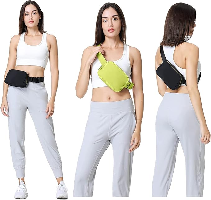 VOROLO Fanny Pack For Women And Men Crossbody Bag Belt Bag with Adjustable Strap Graduation Gifts Grass Green
