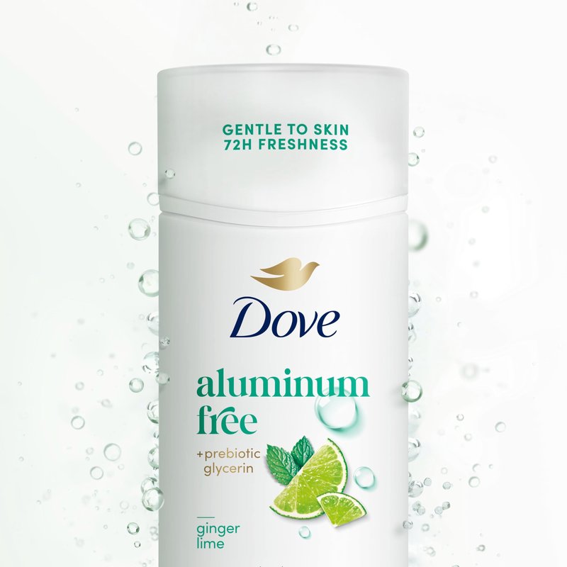 Dove Deodorant Stick Ginger Lime for 72 Hour Odor Protection Aluminum Free 2.4 oz