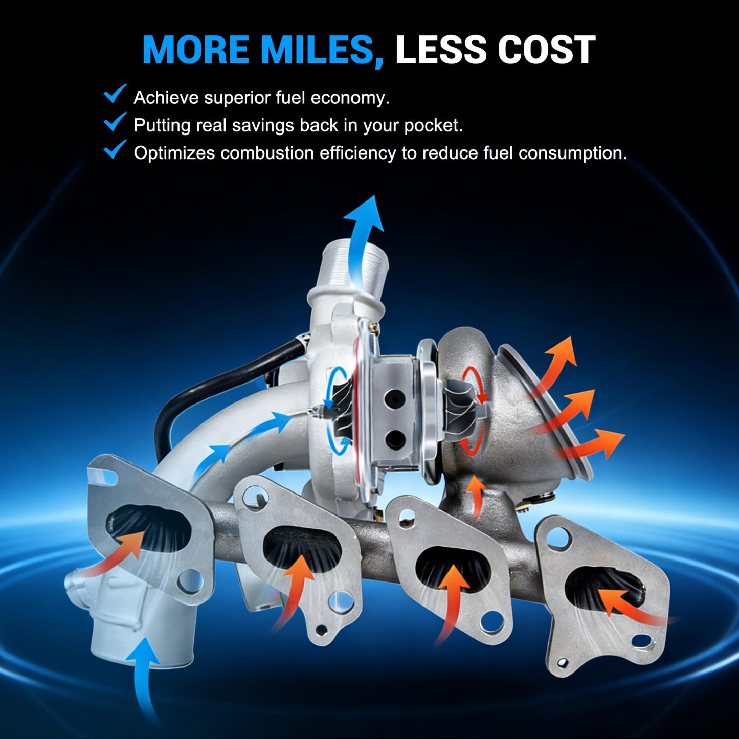 Turbocharger for 2011-2015 Cruze with Complete Installation Kits - Fits 1.4L Cruze Limited 2016, Encore 2013-2021, Sonic 2012-2020, Trax 2013-2021 - A14NET Engines GT1446V - Replaces# 55565353 667-203